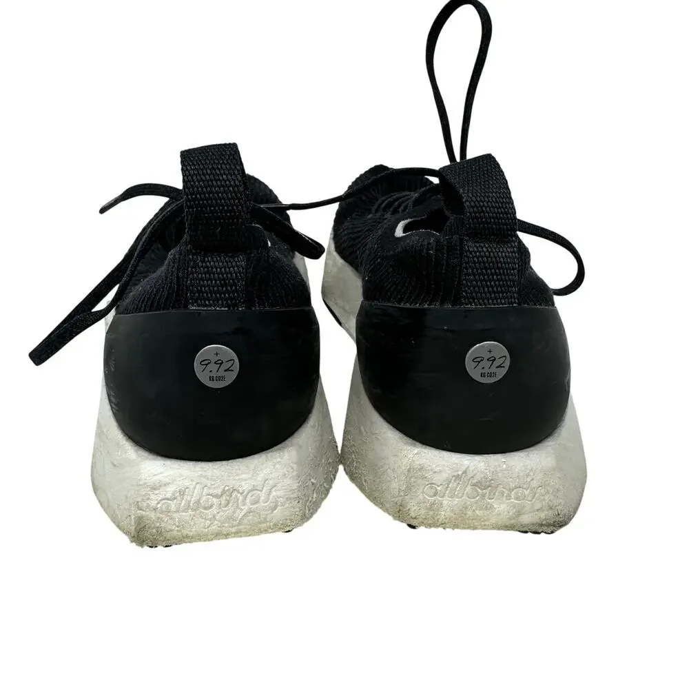 Allbirds Tree Flyer Sneakers Womens Size 8 Black White Lace Up *AS IS READ